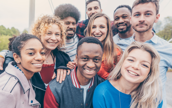 Group of people smiling